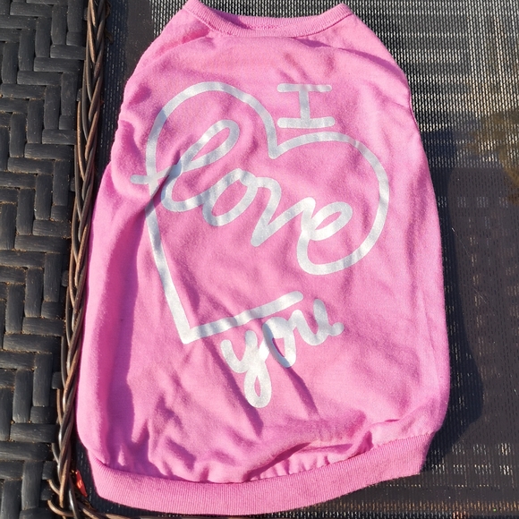 Dog Puppy Pet Tees T-shirts Lot of 2 Pink Summer Clothing - Picture 2 of 14